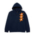 Huf All Star Sweat A Capuche Zip - Navy - Streetart.fr